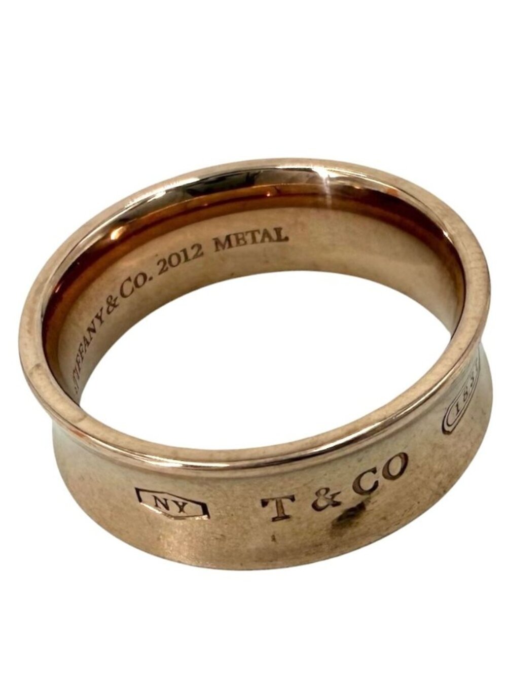 Tiffany & Co 1837 Ring Accessory Sally Rubedo Metal Pink Gold Color Vintage